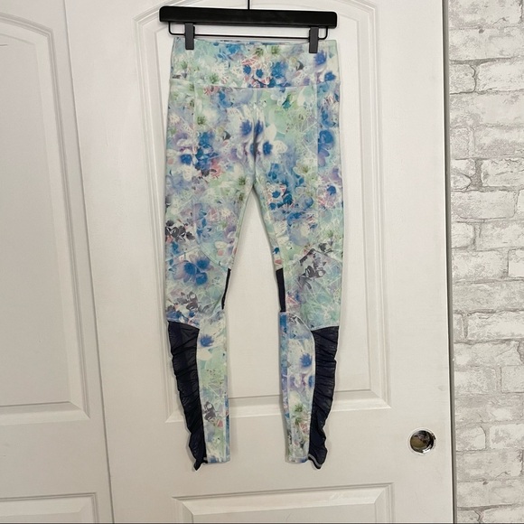 Alo Yoga Alo Runway Yoga Leggings Floral Glo/Ombre Blue Mesh S Small - Picture 9 of 9